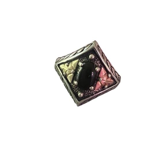 12K & 925 Sterling Silver Ring Size 6 - Picture 1 of 14